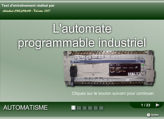 Questionnaire sur les Automates Programmables Industriels