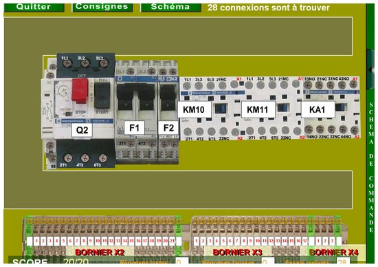 Platine virtuelle - partie commande
