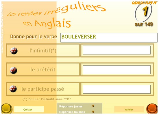Les verbes irréguliers en anglais