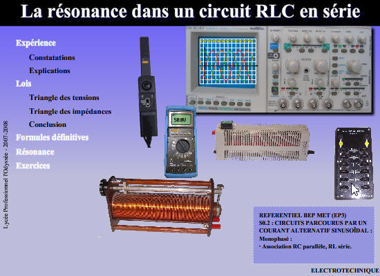 Cours sur la résonance RLC