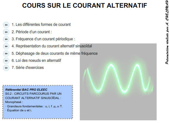 Étude du courant alternatif